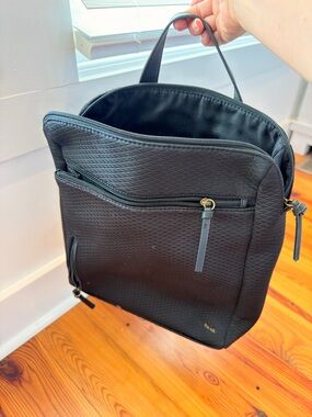 The Sak Black Textured Backpack with Gold-Tone Accents